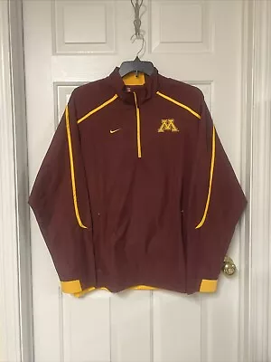 Minnesota Golden Gophers NCAA Nike Fit Storm 1/4 ZIP Pullover Jacket Mens XL • $28.98