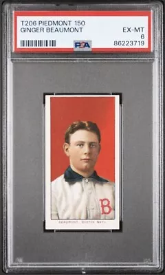 1909 T206 Ginger Beaumont Braves PSA 6 • $500
