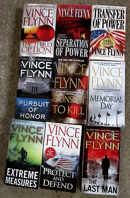 Vince Flynn Book Lot-12 Novels- Third Option Extreme Measures Memorial Day... • $23.95