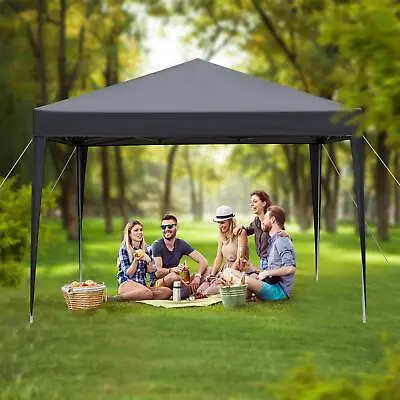 3Mx3M Pop Up Gazebo Marquee Canopy Waterproof Outdoor Garden Wedding Party Grey • £47.95
