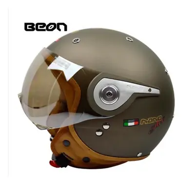 New Vintage Beon Motorbike Motorcycle Helmet Vespa Casco Capacete Open Face Capa • $150.27