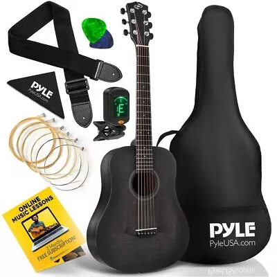 Pyle 34'' Beginners 6-String Acoustic Guitar - 1/2 Junior Size Guitar W/ Accesso • $117.99