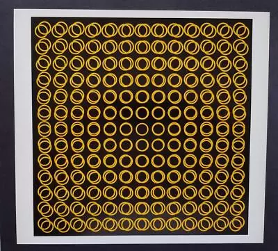 Victor Vasarely  0662-Tuz-3  Mounted Offset Color Lithograph 1971 • $49