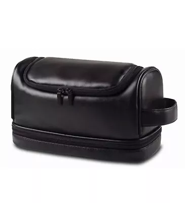 PU Leather Toiletry Bag Travel Toiletry Bag For Men Men's Toiletry Bag(black) • $11.99