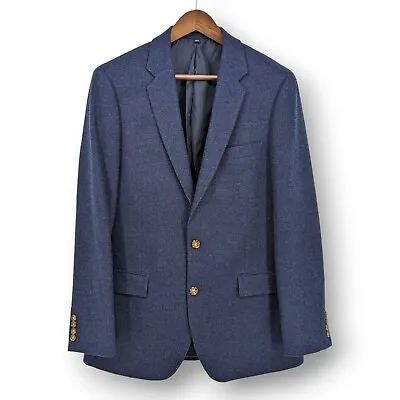 J Crew Blazer Men's Size 42L Thompson Navy Blue Wool Sport Coat Jacket 42 Long • $54