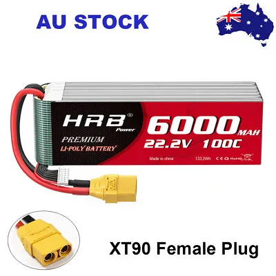 $119.85 • Buy HRB 6S 22.2V 6000mAh XT90 100C LiPo Battery For RC Airplane Truck Drone Car Boat