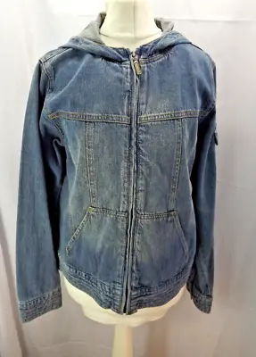 VINTAGE 80/90s CABALOS HOODED DENIM JACKET SIZE S  (Y311) • £12.50