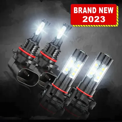 9012 5202 LED Headlight + Fog Light Bulb Combo 6000K For Jeep Cherokee 2014 2015 • $22.36