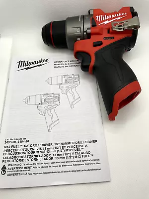 Milwaukee 3404-20 1/2  M12 Hammer Fuel Brushless Drill Driver Gen 3 Tool Only • $100