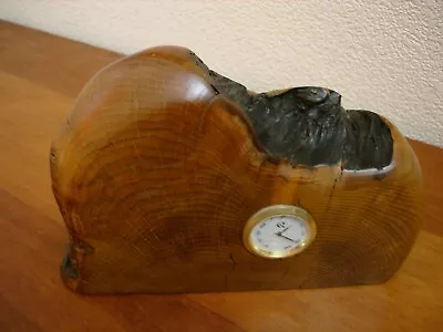 Celtic Roots Studio  Polished Bog Yew / Oak Mantel/desk  Clock - Unique Piece • £40