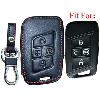 Fit VW Atlas Jetta Taos 4 Button Remote Smart Key Fob PU Leather Case Cover • $11.96