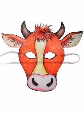 Bull Print Kids Fabric Mask Costume Accessory - New • $15.39