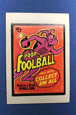 1973 Topps Series 3 - Wacky Packages - Poor Foolball - Authentic • $1.75