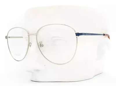 Gucci GG 0577OA 004 Eyeglasses Glasses Silver Blue 57mm (Large) Alternative Fit  • $108.50