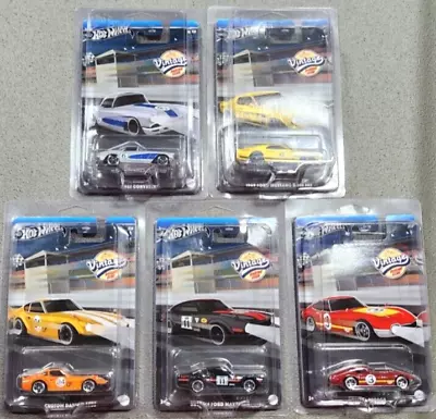 HOT WHEELS • Vintage Racing W/case • 2024 Case B Mix 2 (5 Car Set) Ships Free • $37.95