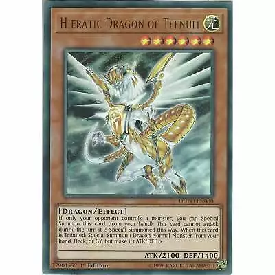 Hieratic Dragon Of Tefnuit DUPO-EN080 Ultra Rare Card - 1st Edition - Yu-Gi-Oh! • £0.99