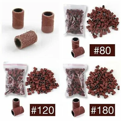 100Pcs Nail Art Sanding Bands Manicure Pedicure Nail Art Drill Replacement Bits • $6.99