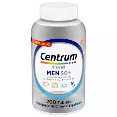 Centrum Silver Men's 50 Plus Vitamins Multivitamin Supplement 200 Count • $17.99