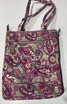 Vera Bradley Paisley Pattern Book Laptop Purse Tote Bag Pink • $9.99