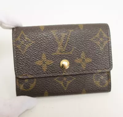 Authentic LOUIS VUITTON Monogram Plat Bifold Wallet Coin Case #27210 • $79