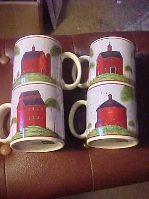 [4] 1998 Warren Kimble By Sakura NY BARNS Coffee Mugs NICE • $12