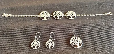 925 Sterling Silver Life's Tree Jewellery Sets Used • £40