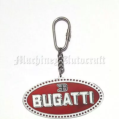 Heavy Brass Metal Enamel Chrome Key Holder For Bugatti Keychain Keyring • $88.92