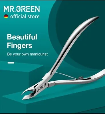 MR.GREEN Nail Cuticle Nipper Manicure Scissors Stainless Steel Dead Skin Remover • $14.99