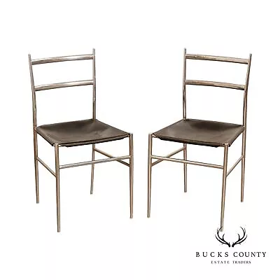 Gio Ponti Mid Century Modern Pair Of 'Superleggera' Side Chairs • $795