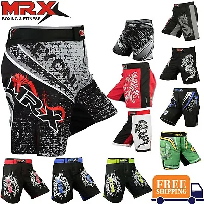 MMA Shorts Grappling UFC Boxing Muay Thai Mens Cage Fight Trunks Slim Fit MRX  • $18.99
