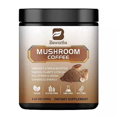 120g Organic Lions Mane Mushroom Coffee Powder Brain & Memory Hericium Erinaceus • $19.89