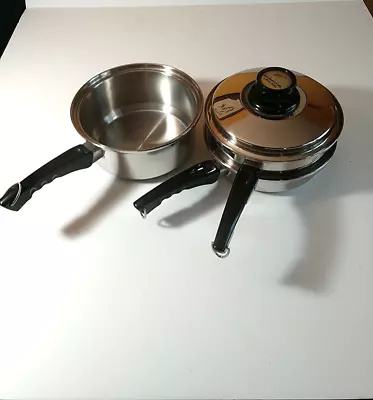 Vtg Kitchen Craft West Bend Cookware 3 Qt Saucepan Skillet Steamer & Lid 4 PC • $125