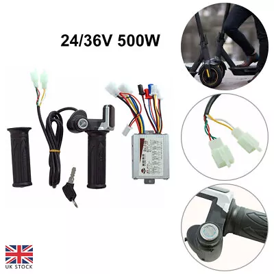 24V/36V 500W Electric Bicycle E-bike Scooter Brush DC Motor Speed Controller Kit • £16.99