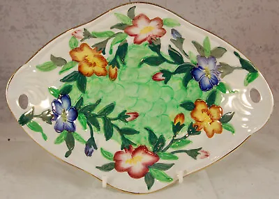 Maling Lustre Ware Floral Dish With Handles • £10
