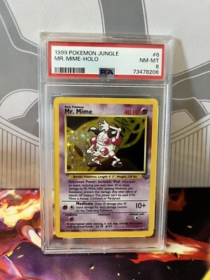 $0.99 • Buy Pokémon WOTC TCG Mr. Mime Jungle 6/64 Holo Unlimited Holo Rare PSA 8 🔥