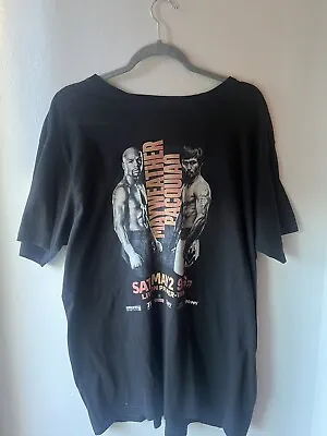 2015 Floyd Mayweather VS Manny Pacquiao Black T Shirt Size Adult XXL • $10