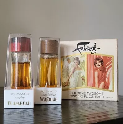 Vintage Faberge Cologne Twosome Flambeau + Woodhue • $39.99