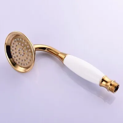 £16.19 • Buy Luxury Gold Bathroom Handheld Shower Head Telephone Style Hand Held Shower Head