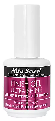 Mia Secret UV Finish Gel Top Coat For Gel Or Acrylic 15 Ml - No Wipe Clear Gel • $17.68