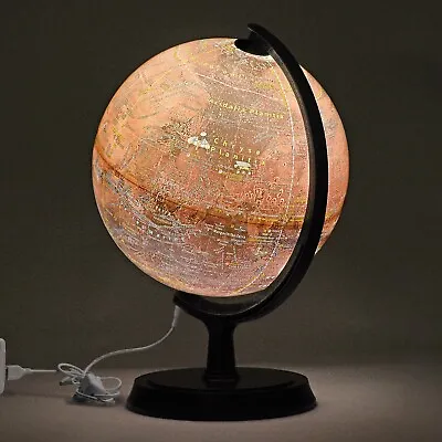 Mapsoft Explorer Illuminated Mars Globe 24cm/9.5  RI-24 Lamp Light LED • $96