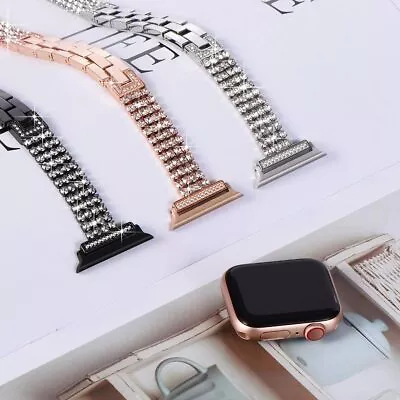 $20.99 • Buy Diamond IWatch Band Bling Strap Case For Apple Watch Series SE 8 7 6 5 4 38-49mm