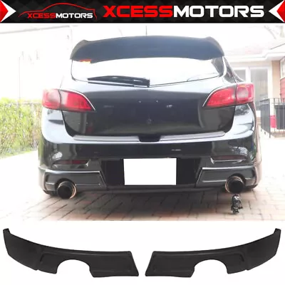 Fits 09-11 Mazda 3 K Style Unpainted Rear Bumper Lip Splitter Valance Spats - PU • $60.99