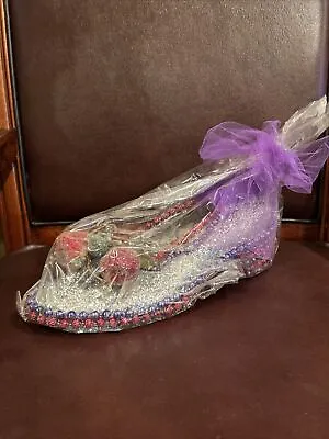 MARDI GRAS KREWE OF MUSES Glittered Shoe Handmade 2012 New Orleans Purple Silver • $80