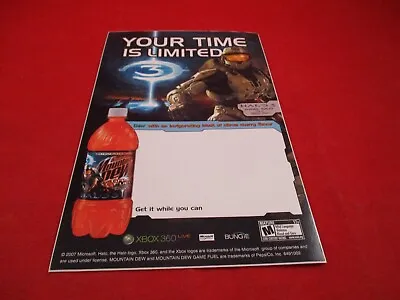 $44.99 • Buy Halo 3 Microsoft Xbox 360 Mountain Dew Citrus Cherry 2007 Promo Display Sticker