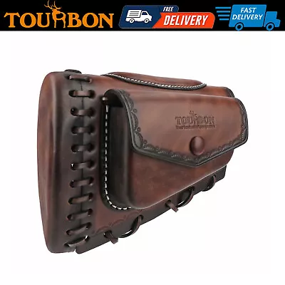 Tourbon Leather Rifle Recoil Pad Cheek Rest Riser Gun Stock Cover Holder LOP ADD • $99.99
