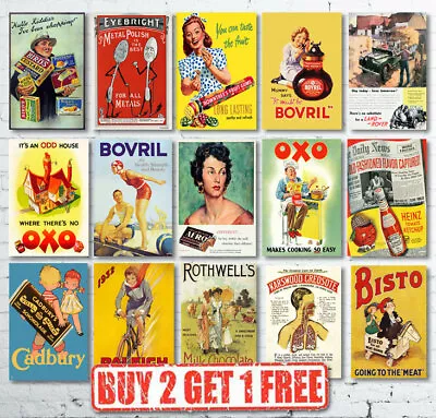 Vintage Retro Classic British Advertisement Advertising Prints Posters • £7.25