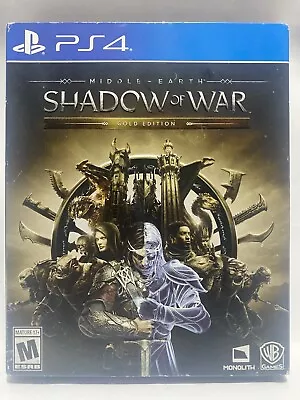 Middle-Earth: Shadow Of War Gold Edition (PlayStation 4 2017) PS4 Game (CIB) • $15.16