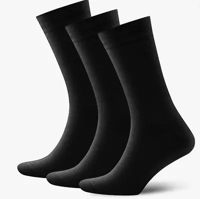 Premium Mens Socks Cotton Mens Dress Socks Super Soft And Lightweigh Size 10-13 • $13.99