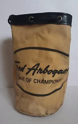 Vintage Fred Arbogast Canvas Reel Or Fishing Lure Bag Akron Ohio • $9.99