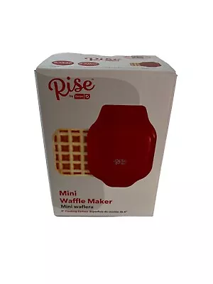 Rise By Dash Mini Waffle Maker 4 Inch Cooking Surface Color Red - Brand New • $4.99